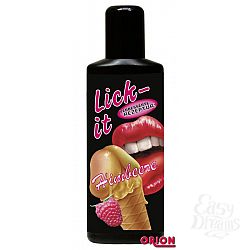 Съедобная смазка Lick It со вкусом малины - 100 мл. Съедобная смазка Lick It со вкусом малины - 100 мл.