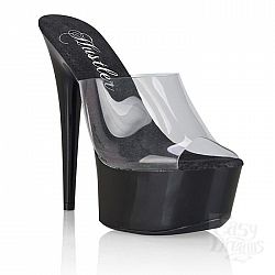 Прозрачные сабо на черной платформе Clear Black Прозрачные сабо на черной платформе Clear Black