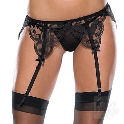 Кружевной пояс для чулок черный 407black XLOS CQ Кружевной пояс для чулок черный 407black XLOS CQ