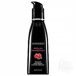  Лубрикант со вкусом граната WICKED AQUA Pomegranate 60 мл