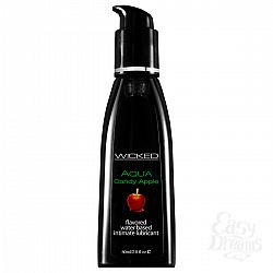  Лубрикант со вкусом сахарного яблока WICKED AQUA Candy Apple 60 мл