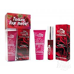 Подарочный набор для женщин: эротизирующий крем и духи с феромонами Подарочный набор для женщин: эротизирующий крем и духи с феромонами