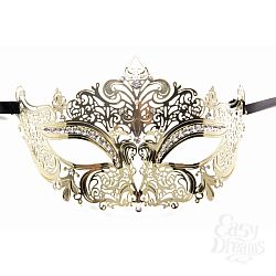 Золотая маска со стразами в венецианском стиле   Золотая маска со стразами в венецианском стиле