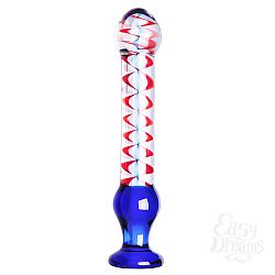 Анальный стимулятор с рисунком из стекла, 19 см., Прозрачный Анальный стимулятор с рисунком из стекла, 19 см., Прозрачный