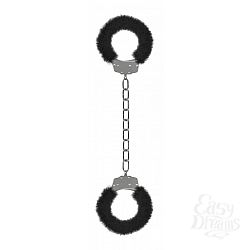  Кандалы с чёрным мехом Furry Ankle Cuffs