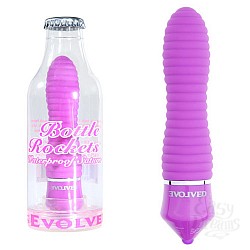  Вибратор в бутылке фиолетовый BOTTLE ROCKETS SATURN