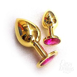  �������� ������ Butt Plug Gold Large Ruby