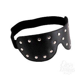 Маска на глаза кожаная с заклепками черная 3082-1 Маска на глаза кожаная с заклепками черная 3082-1