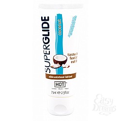 Орально-вагинальная съедобная смазка SuperGlide со вкусом кокоса 75 мл Орально-вагинальная съедобная смазка SuperGlide со вкусом кокоса 75 мл